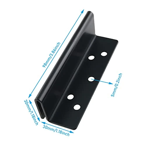 WHYHKJ 2PCS Double Hook Slot Hole Hanging Slot Bracket Bed Frame Bed Post Double Hook Slot Hardware Attachment Bracket For Wooden Bed - Image 2