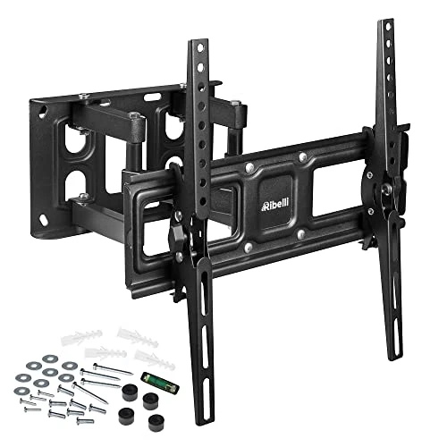 RibelliĀ® TV Wall Mount Swivelling Tilting Max. VESA 400 X 400 Mm For 32-65 Inches, TV Mount, Flat & Curved TV Or Monitor Up To 40 Kg