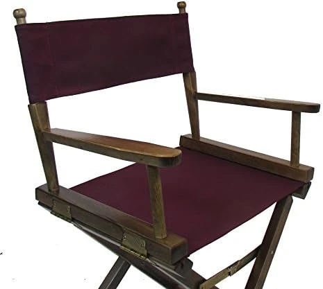 TLT Personalized Imprinted Gold Medal Contemporary 30" Bar Height Walnut Frame Directors Chair - Royal Blue - Image 4