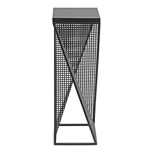 Kate And Laurel Elita Modern Wood And Metal Accent Table, 10 X 10 X 30, Charcoal Gray, Chic Side Table For Decorative Display - Image 3