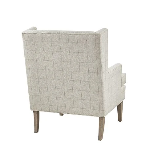 MARTHA STEWART Decker Accent Chairs-Solid Wood, Wingback, Deep Seating Armchair Living Room Furniture Modern Contemporary Style Sofa Decor-Bedroom Lounge, See Below, Beige - Image 3