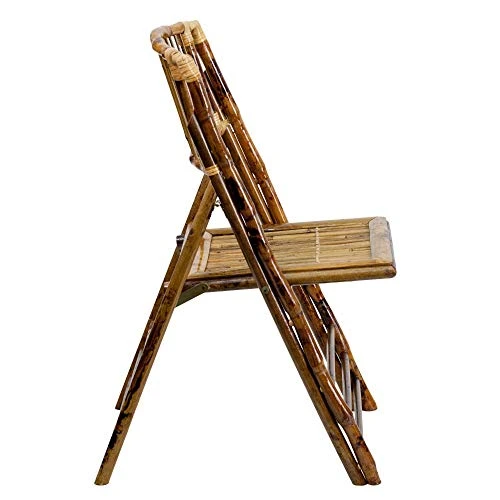 Flash Furniture Bamboo Folding Chairs | Set Of 2 Bamboo Wood Folding Chairs - Image 6