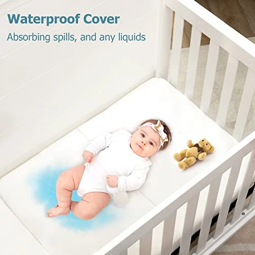 UBBCARE Waterproof Pack And Play Mattress, Portable Crib Mattress For Babies And Toddlers, Memory Foam 38 X 26 X 3 Inches Dual Sided Mattress, Washable Cover & Storage Bag - Image 3