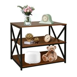 Acehome Industrial Console Table, 3-Tier Sofa Table With Storage Shelves, Entryway Table Narrow Long With Storage For Hallway, Living Room,Bedroom, Metal Frame, Easy Assembly, Vintage