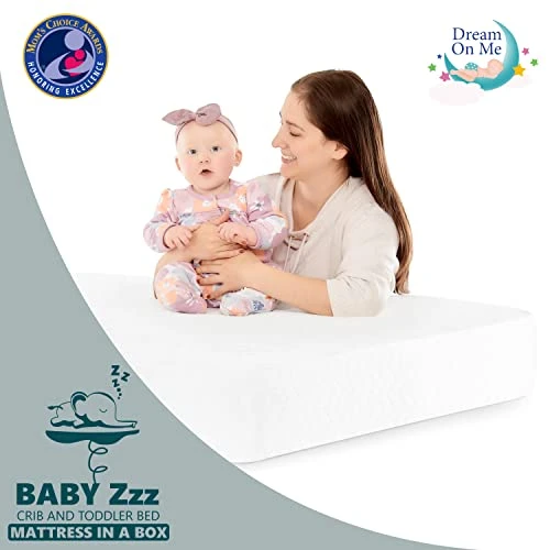 Dream On Me Baby Zzz 5β Foam Crib & Toddler Bed Mattress In White, Mattress In A Box, Greenguard Gold/JPMA Certified - Image 2