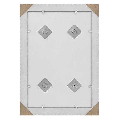 Delta Wall Mount 21 In. X 28 In. Small (S1) Rectangular Framed Float Mounting Bathroom Mirror In Matte White With Standard Glass - Image 3