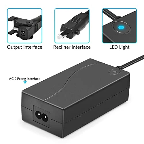 Upgraded Recliner Power Supply, Recliner Adapter Magnetic Ring Universal AC/DC Switching Power Supply Transformer 29V 2A With AC Power Wall Cord For Lift Chair Okin Limoss Lazboy Pride Etc. - Image 3