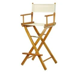 Casual Home 30" Director's Chair Honey Oak Frame-with Wheat Canvas, Bar Height