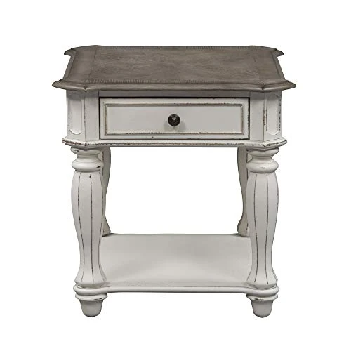 Liberty Furniture Industries Magnolia Manor End Table, W24 X D28 X H24, White - Image 3
