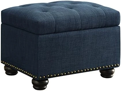 Convenience Concepts Designs4Comfort 5th Avenue Storage Ottoman, Espresso Faux Leather - Image 5
