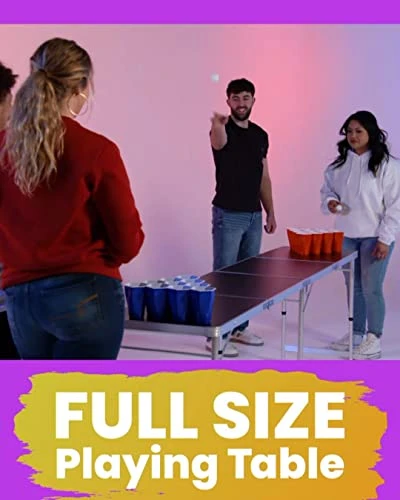 PartyPong 8 Foot Folding Beer Pong Table - Stealth Edition - Image 4