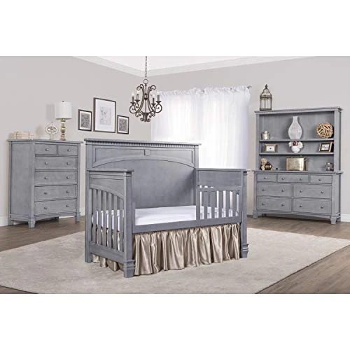 Evolur Santa Fe 5-in-1 Convertible Crib, Storm Grey - Image 5
