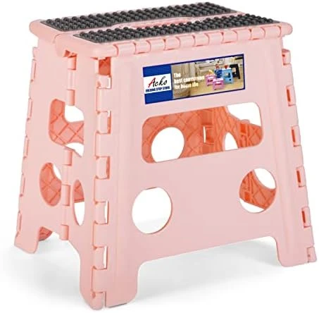 Acko Folding Step Stool - 13" Height Premium Heavy Duty Step Stools For Adults And Kids, Upgrade Step Stool Kitchen Garden Bathroom Stepping Stool (White) - Image 9