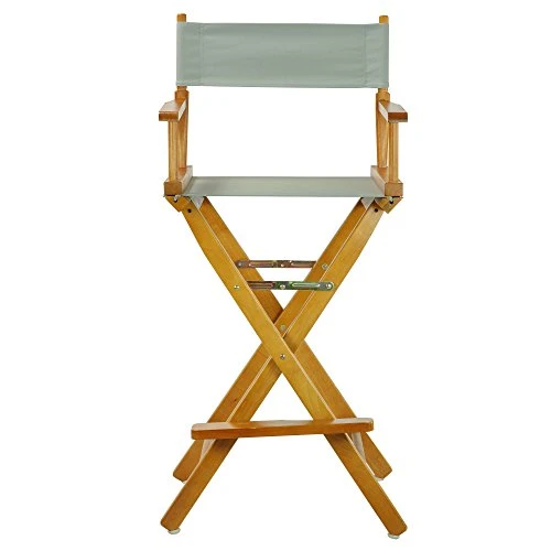 Casual Home 30" Director's Chair Honey Oak Frame-with Grey Canvas, Bar Height - Image 3