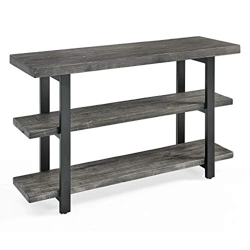 Sonoma 48" Metal And Reclaimed Wood Media/Console Table, Slate Gray