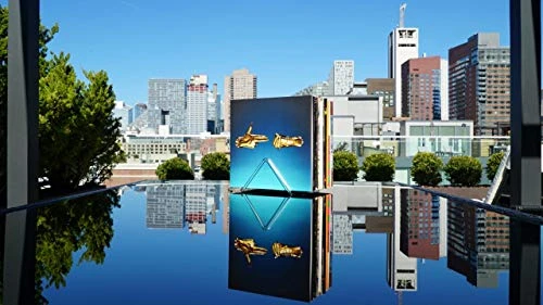 Hudson Hi-Fi Vyramid® Vinyl Record Storage Record Holder For Albums - Vinyl Organizer Record Album Storage Fits 7" 10" 12" Discs 45 78 RPM - Acrylic Vinyl Storage Rack Holds 22LPs - One Pack