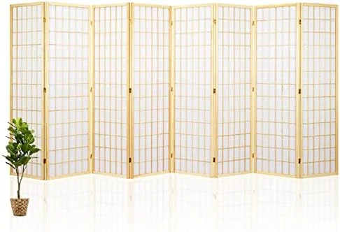 Salfanre Divider For Room Separation, 4 Panel Room Divider, Japanese Room Dividers, Shoji Screen, Folding Screen, 5.6 Ft, Natural - Image 11