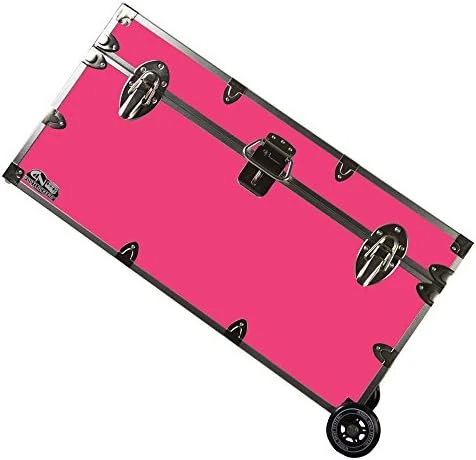 C&N Footlockers College Dorm Room & Summer Camp Lockable Trunk Footlocker With Wheels - Undergrad Trunk Available In 20 Colors - Large: 32 X 18 X 16.5 Inches (Royal Blue) - Image 10