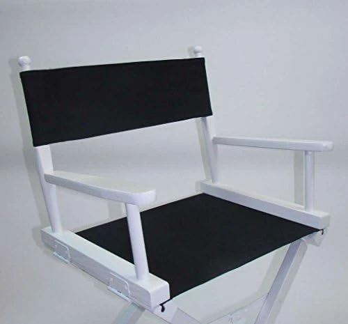 Gold Medal Contemporary 18" Table Height White Frame Directors Chair - Pink - Image 3