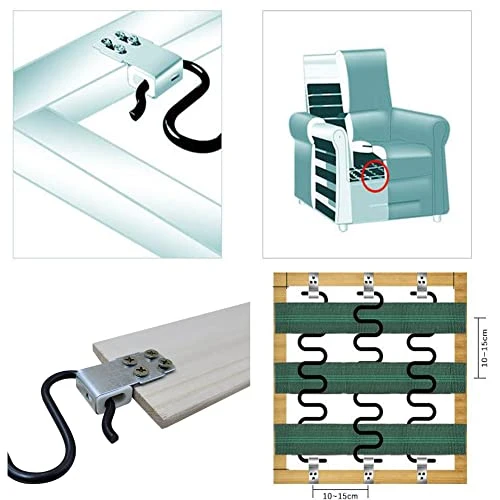 Jikaihong 20Pcs Sofa Buckle,Couch Spring Repair Kit, Alloy Spring Buckle For Couch/Sofa/Chair/Bed Spring Clips Repair Parts - Image 4