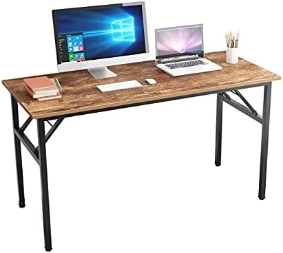 DlandHome 47 Inches Folding Table Computer Desk Portable ActivityTable Conference Table Home Office Desk, Fully Assembled Teak DND-ND5-120TB1 - Image 13