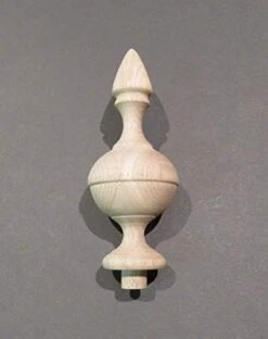 Wooden Finial Bed Post 5" Wood Choice Oak Maple Cherry Walnut Or Mahogany #65 (Cherry)