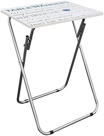 Home Basics TT39161 Foldable TV Tray Table, 19.0 X 15.0 X 26.0, Cocktails (White) - Image 9