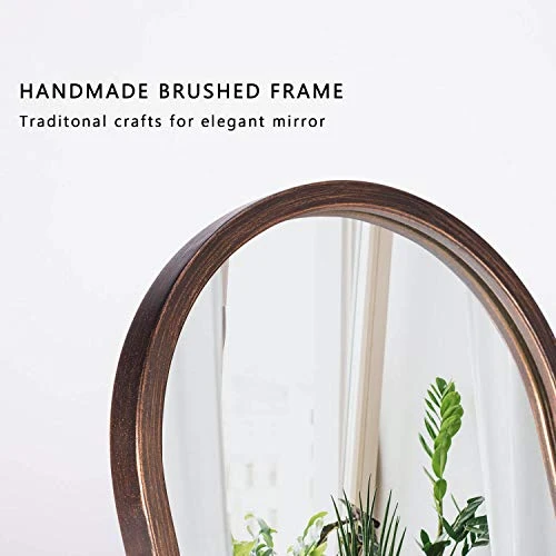 Geloo Vintage Table Desk Mirror-Bronze Metal Framed Standing Mirror 360 Degree Adjustable Swivel For Tabletop, Countertop, Bedroom,Bathroom,Living Room 11.8'' X 7.8'' - Image 3