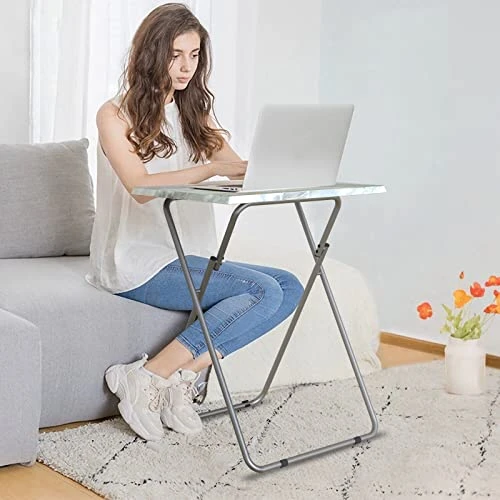 Garden 4 You Portable Folding TV Tray Dinner Snack Trays Table Portable Foldable Table Small Sofa Bedside Tables With Light Weight, 15 X 18.9 X 26 In(Smoky Grey) - Image 5