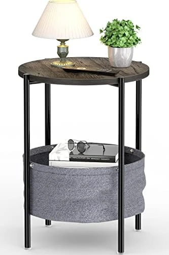 EKNITEY End Table,Folding Metal Side Table Waterproof Small Coffee Table Sofa Side Table With Removable Tray For Living Room Bedroom Balcony And Office - Image 5