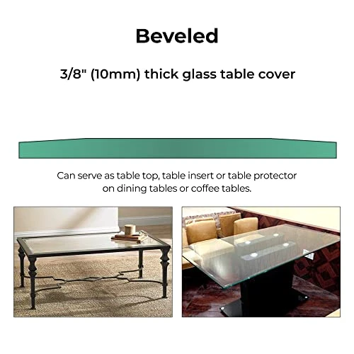 Fab Glass And Mirror Rectangle Glass Table Top, 30" X 60", Clear - Image 3