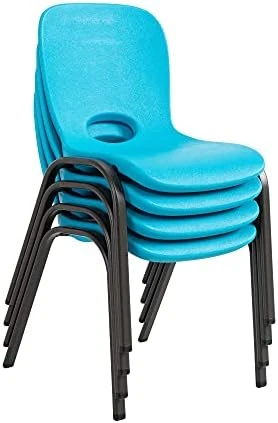 Lifetime 80473 Kids Stacking Chair (4 Pack), Lime Green - Image 6
