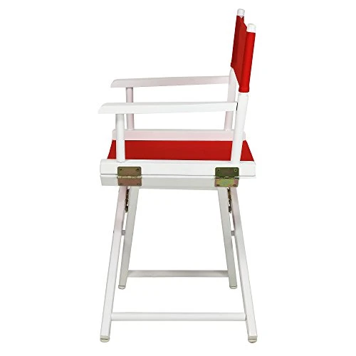 Casual Home 18" Director's Chair White Frame With Red Canvas - Image 4
