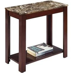 Crown Mark Side Table, 24 In X 12 In X 24 In, Brown