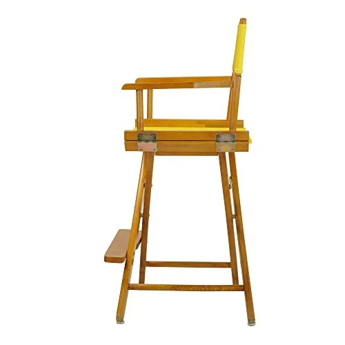 Casual Home 220-05/021-34 Director Chair 24" - Counter Height Honey OakFrame/Gold Canvas - Image 3