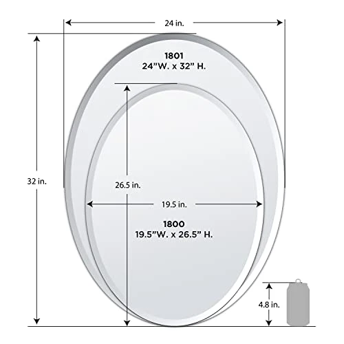 Gatco Beveled Easy Mount Mirror, 26.5" H X 19.5" W, Silver - Image 6