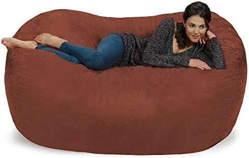 Chill Sack Bean Bag Chair: Huge 6' Memory Foam Furniture Bag And Large Lounger - Big Sofa With Soft Micro Fiber Cover - Black - Image 11