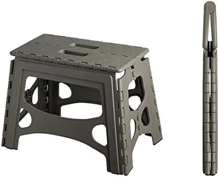 SHIMOYAMA Folding Step Stool 15IN Tall Plastic Foldable Step Stool For Camping Picnic And Home, 1 Pack, Collapsible Stool For Adults, White - Image 5