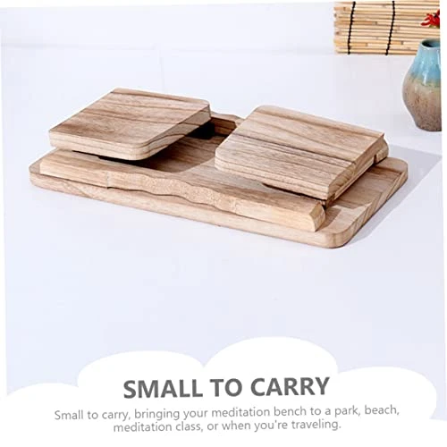 Toddmomy Buddha Kneeling Stool Foldable Bench Fold Up Stool Folding Bench Portable Chair Stool Kneeling Meditation Bench Yoga Folding Stool Kneel Sitting Stool Zen Stool Meditation Stool - Image 2