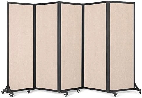 Strongbird Room Divider,Privacy Screen Partition Separator,Portable Commercial Room Dividers,Freestanding Office School Dividers, 126''(L)* 78.7''(H),5 Panel,Grey - Image 11