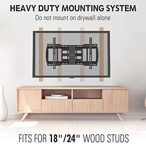 MOUNTUP TV Wall Mount Swivel Tilt For Most 42-70 Inch Flat/Curved Screen TVs Some Up To 82 Inch, Full Motion TV Mount Bracket Max VESA 600x400mm, Up To 100lbs, Fits Max 16", 18", 24" Studs MU0012-24K - Image 5