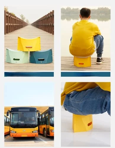 JIBIACB Folding Step Stool,Folding Stool Waterproof Fishing Stool,Ultra-Thin Paper Stool,Non Slip Foldable Step Stool For Kids,Adults,for Bathroom, Garden, Kitchen