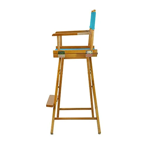 Casual Home 230-05/021-27 Director Chair 30" - Bar Height Honey OakFrame/Turquoise Canvas - Image 3