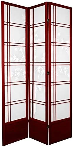 Oriental Furniture 7 Ft. Tall Bamboo Tree Shoji Screen - Honey - 5 Panels - Image 2