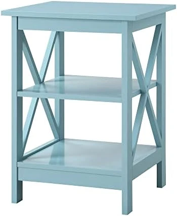 Convenience Concepts Oxford End Table With Shelves, Coral - Image 5
