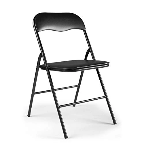 LAZYMOON 6-Pack Plastic Folding Chairs Wedding Banquet Seat Premium Party Event Chair Black - Image 6