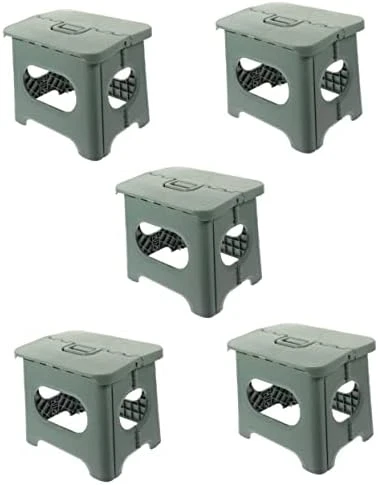 Garneck Folding Chairs Folding Foot Stool Step Stool For Kids Collapsable Stool Collapsible Footstool Garden Stool Small Folding Portable Plastic Stool Foldable Fishing Stool Kids Stool - Image 4