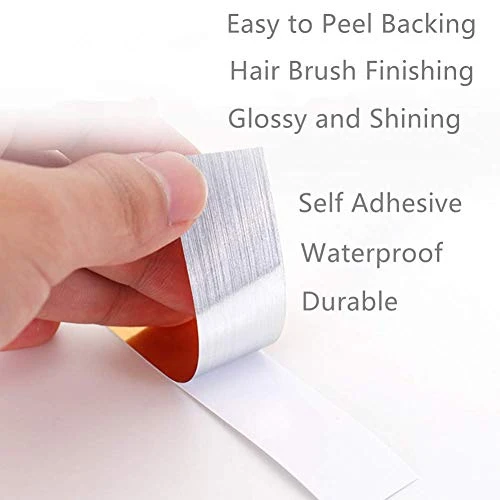 MISSYOUNG Gold Metalized Polyester Mylar Film Tape With Acrylic Adhesive, 0.8 In X 55 Yds. Vibrant Mirror Like Finish, Gold Decor Tape For Detailing Accent Wall, Wardrobe, Cabinet, Bathroom - Image 2