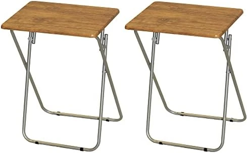 EHemco Folding TV Tray Tables For Eating, 19 By 15 By 26 Inches, Black, Set Of 2 - Image 7