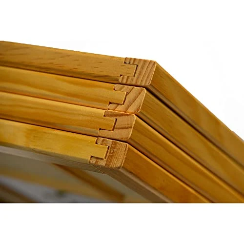 Legacy Decor 4 Panel Room Divider Privacy Screen Botanical Floral Accented Natural Color 71 Tall X 70 Inches Wide - Image 4